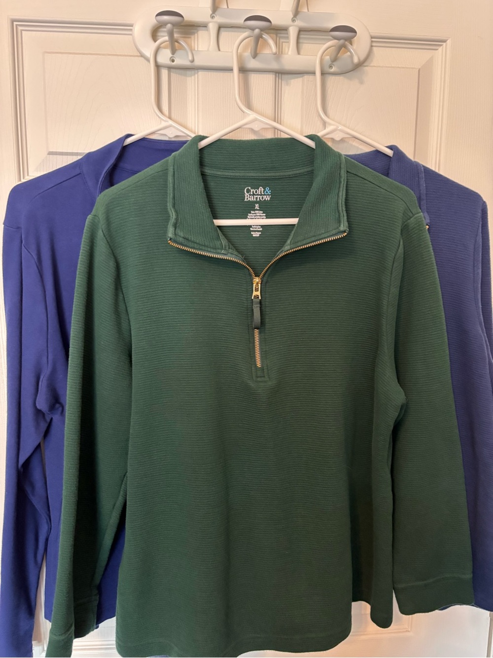 croft & barrow Forest Green Half-Zip with Gold Zipper